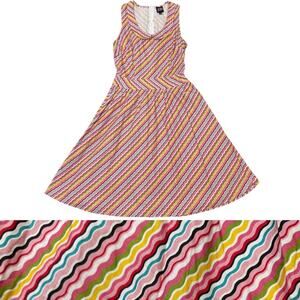 Retrolicious Sleeveless Dress Vintage Inspired Collared Fit & Flare USA Medium